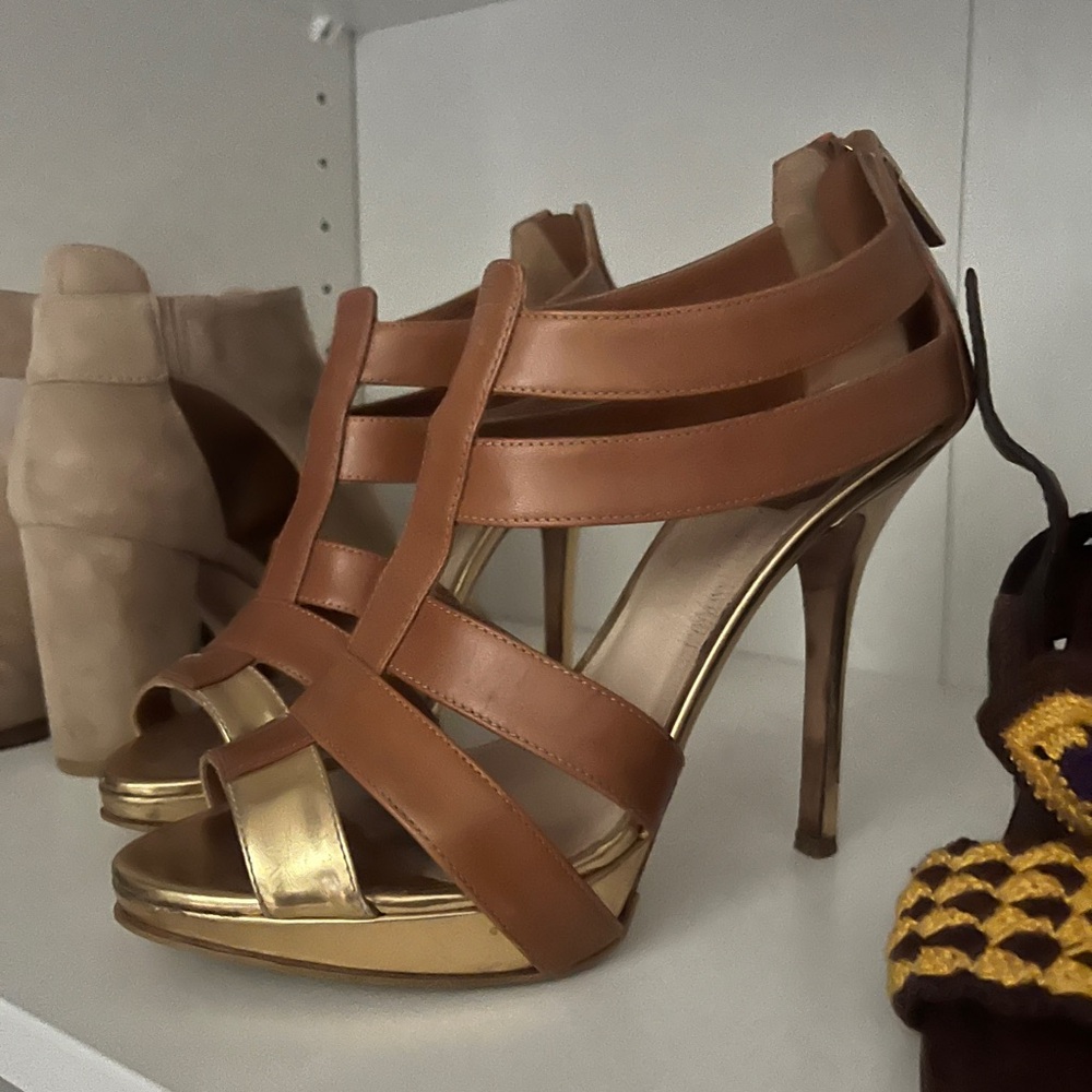 Dior Strappy Sandal. Cognac. Original Box